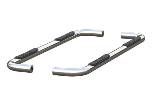 ARIES 3” Round side bar nerf bars are perfect for adding sporty style and a dependable step into your truck.